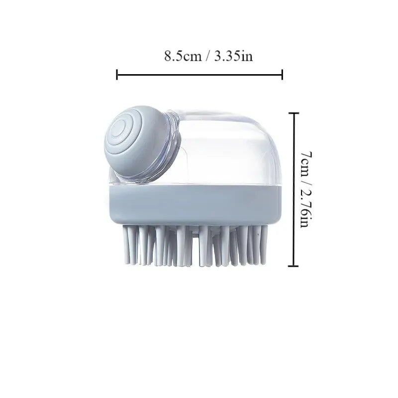 Shampoo Comb Brush Liquid-Infused Hair Brush Head Cleaning Massager Pet Bathing Scalp Massager Multi-functional Body Scrub Brush