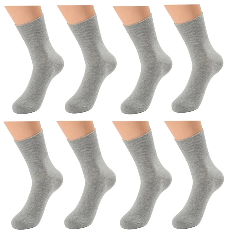 8 Pairs/Lot Diabetic Socks Men and Women Non Binding Loose Top for Diabetes Patients Swollen Feet Bamboo Cotton Material