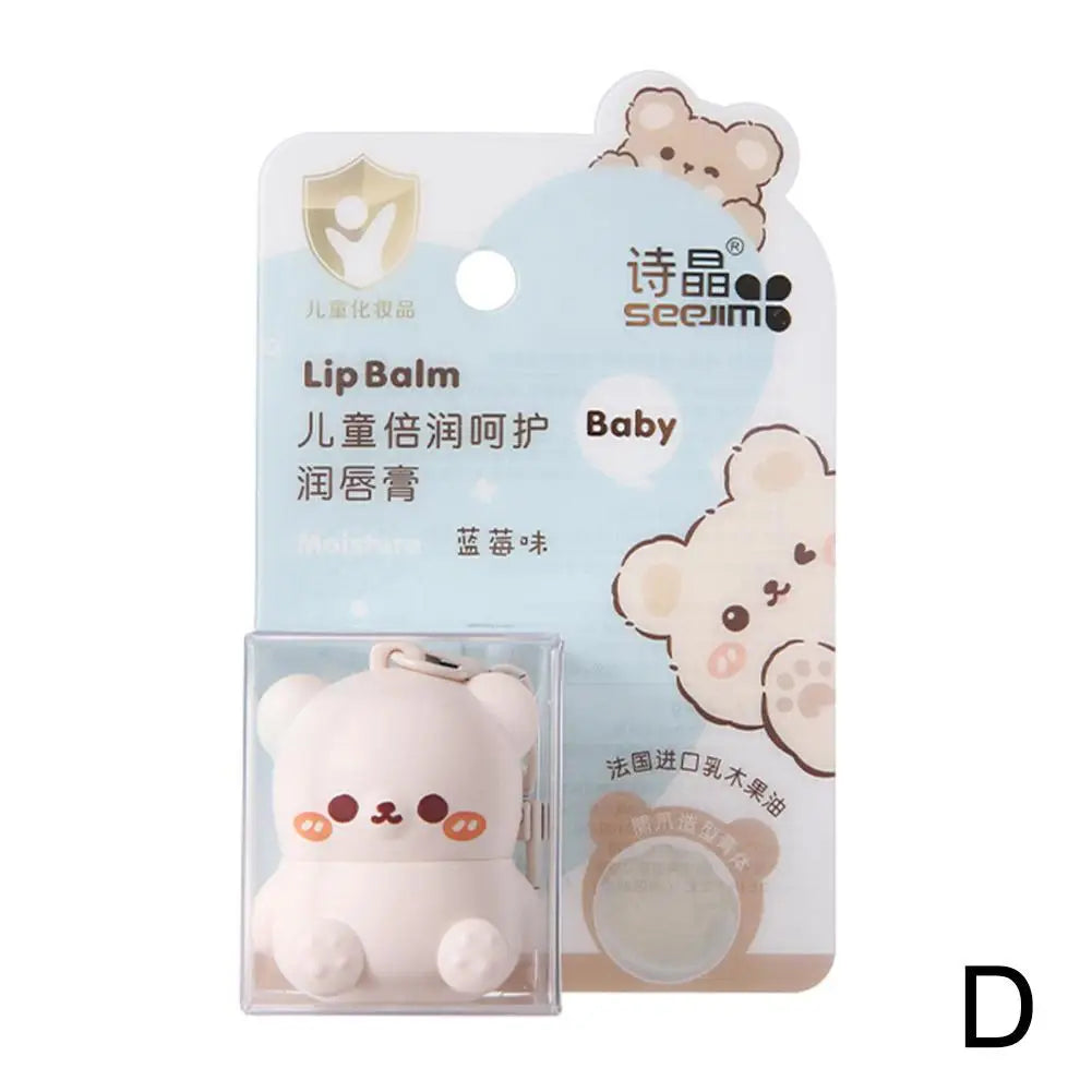 Children Fruity Lip Balm Cute Little Bear Lip Balm For Baby Moisturizing Anti-Dry Anti Crack Lipbalm Lip Care