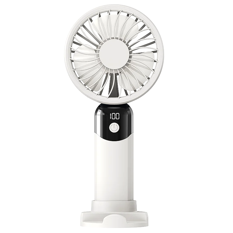 Portable Handheld Fan-LED Display Usb Fan, 6-Speed Wind, Rechargeable Portable Fan, Mini Fan for Home/Camping/Office