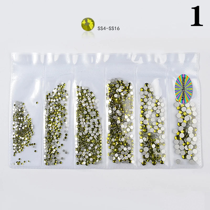 1Bag 6 Grid Dental Rhinestones Tooth Rhinestones Teeth Jewelry Dental Crystal Teeth Whitening Teeth Decoration