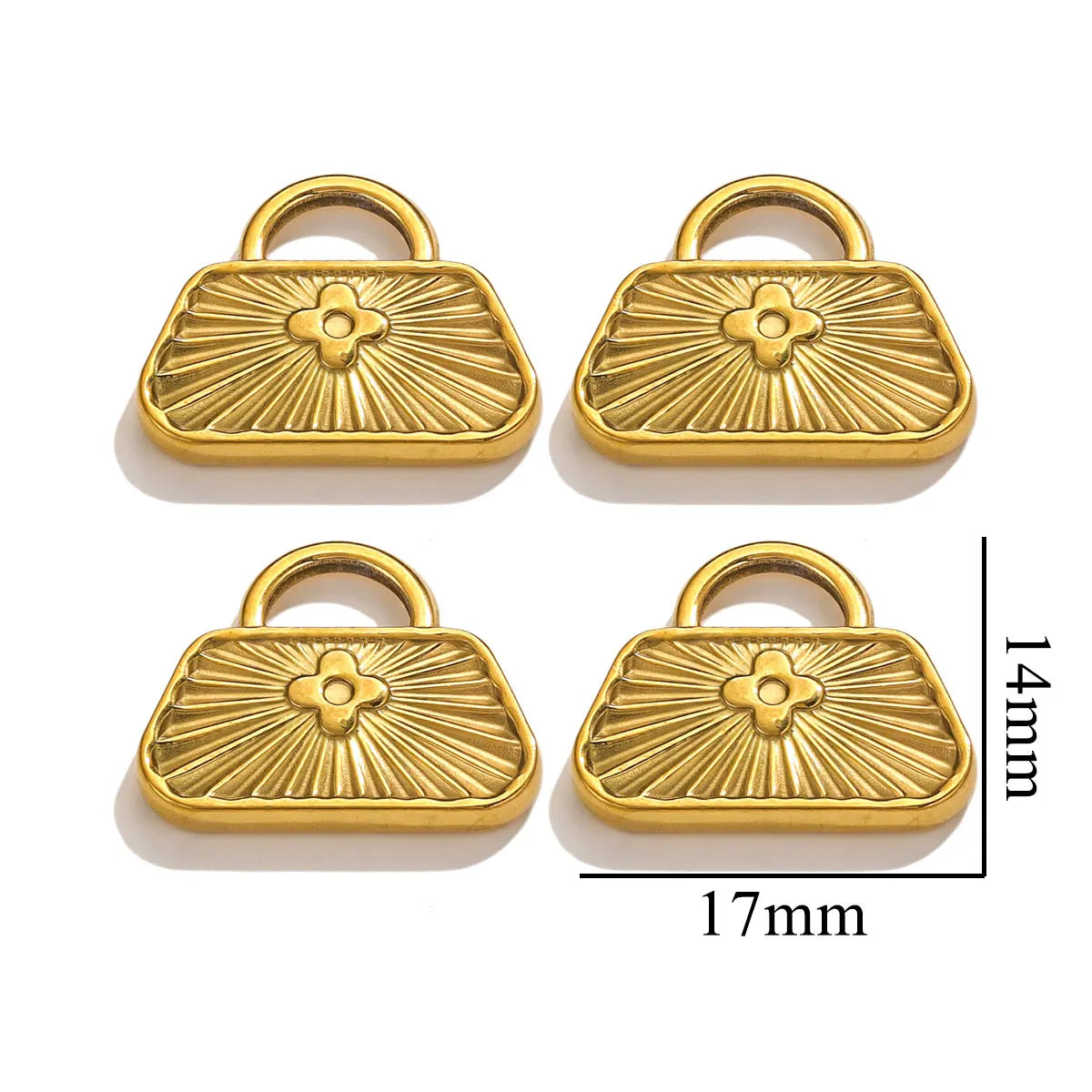 5PCS Stainless Steel Crucifix Bag Lock Pendant Charms Pad Lock Charms Fit DIY Necklace Bracelet Pendants Jewelry Making