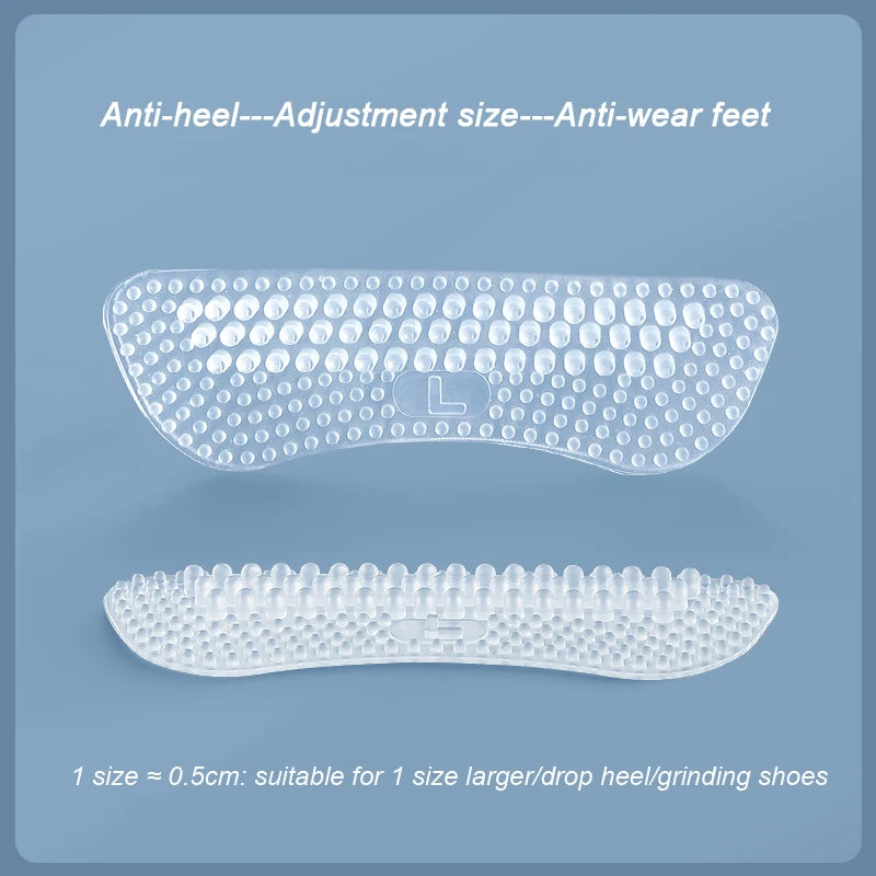Upgrade Silicone Heel Stickers Heels Grips for Women Men Anti Slip Heel Cushions Non-Slip Inserts Pads Foot Heel Care Protector