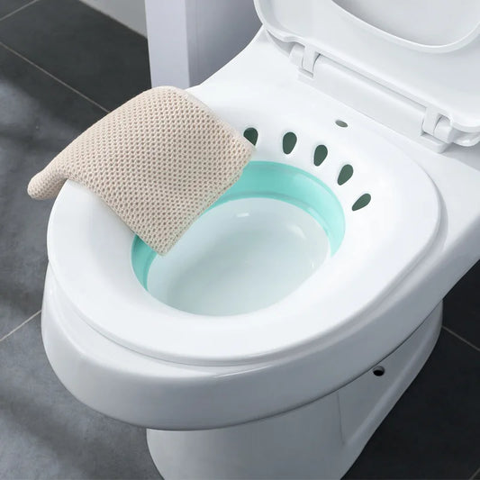Bath for Toilet Hemorrhoids for Postpartum Pregnant-Women or Hemorrhoids, Foldable Hangable Storage Large-Capacity Private Care