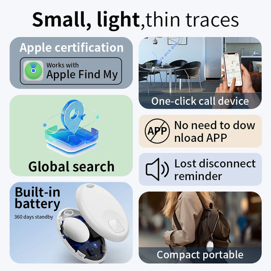 Smart Track Device AirTag Bluetooth GPS Tracker For IOS Find My App Anti-loss Luggage Key Car Pet Kid Finder Locator Positioner