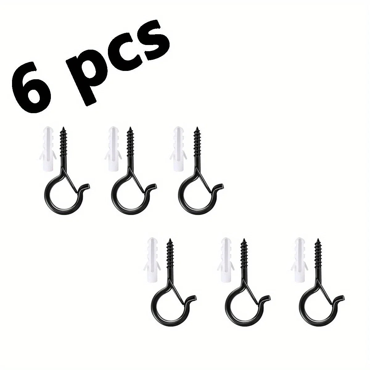 Hanger Hooks with Safety Buckle,Windproof Screw Hooks for Hanging Outdoor String Lights,Ceiling Hooks Plants,Christmas Lights