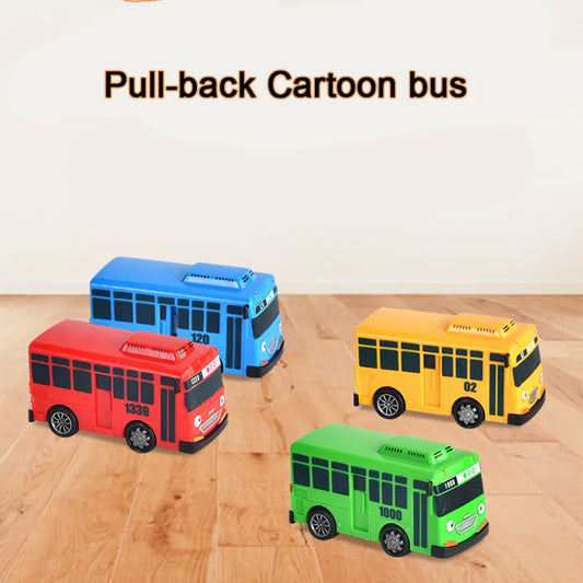 Cartoon Bus Kids Toys Cute bus toy Mini Pull Back Car Model Bus Toy Play Vehicles Educational Toys for Children Boys Gifts