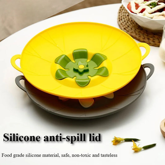 Silicone pattern anti-spill lid, silicone fresh-keeping lid, rotatable lid, kitchen gadgets