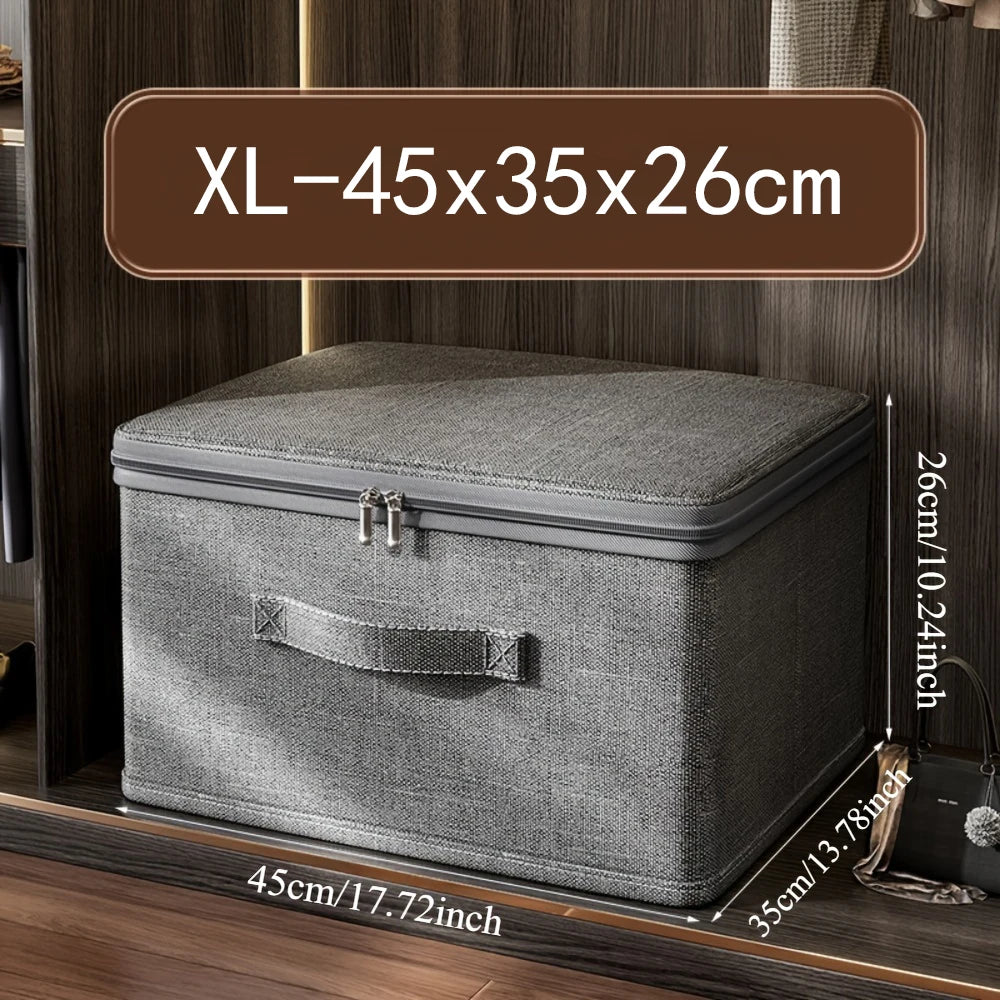 Foldable Fabric Storage Box Multi-Purpose Closet Organizer for Clothes Office Supplies Storage Trunks for Home Organization