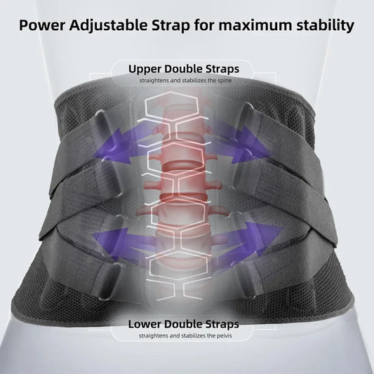 Back Braces for Lower Back Pain Relief with 6 Stays Breathable Back Support Belt Anti-skid lumbar with pad for sciatica