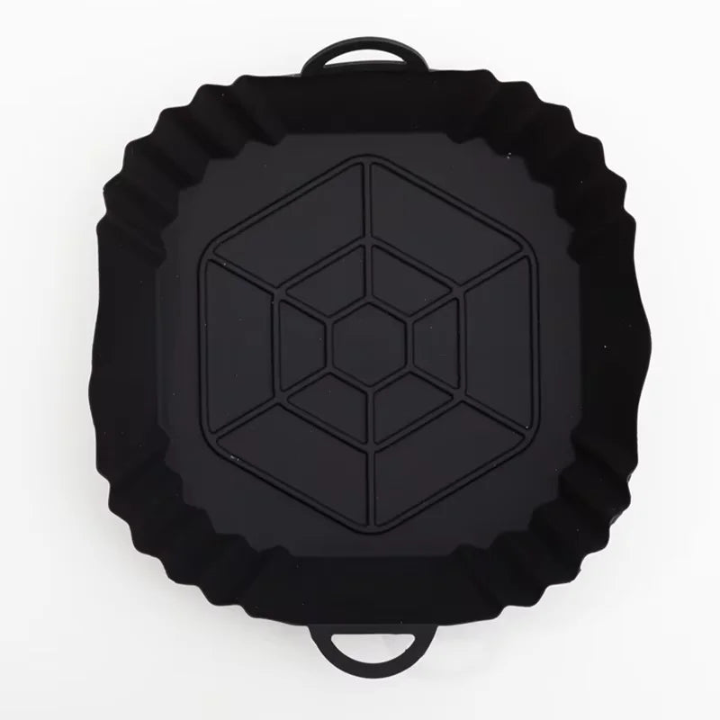 Air Fryer Silicone Pot Thick Reusable Silicone Square Air Fryer Liners Replacement of Parchment Liner Paper Air Fryer Basket