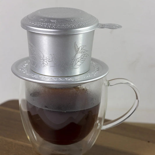 1 Set Portable Coffee Dripper Vietnamese Coffee Filter Compact Coffee Supplies Aluminum Coffee Accessories For Lovers Unique