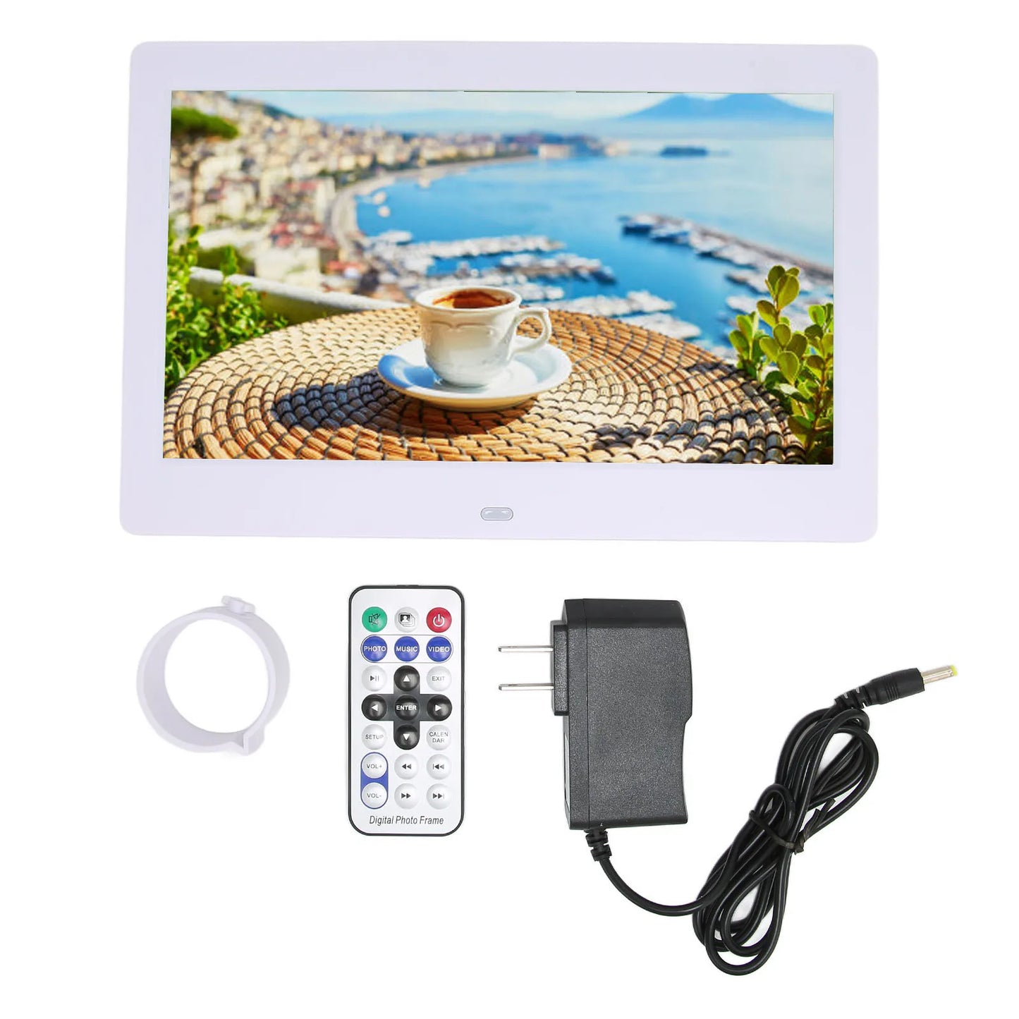 Digital Photo Frame HD 10.1 Inch 1024x600 LCD Display Smart Electronic Picture Frame with Remote Control Digital Picture Album