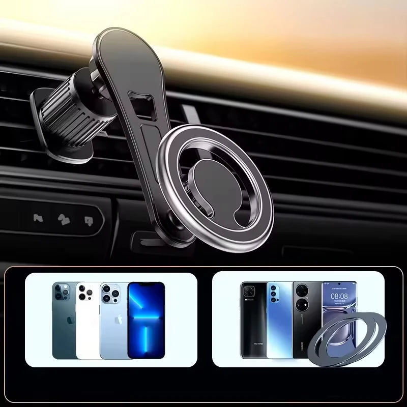 Magnetic Car Phone Holder Stand Magnet Cell Mobile Support Mount Gps Bracket In Car for Macsafe Iphone 16 Xiaomi Air Vent Holder