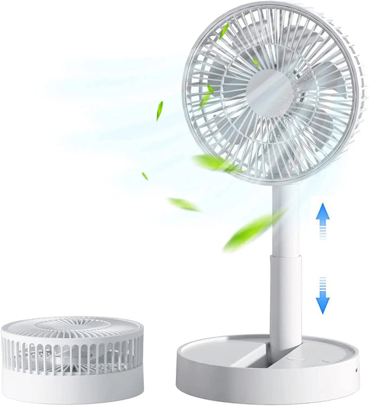 USB Foldable Fan with 4 Speeds & Timing,Battery Operated Mini Fan for Bedroom, Indoor or Outdoor,Table Fan