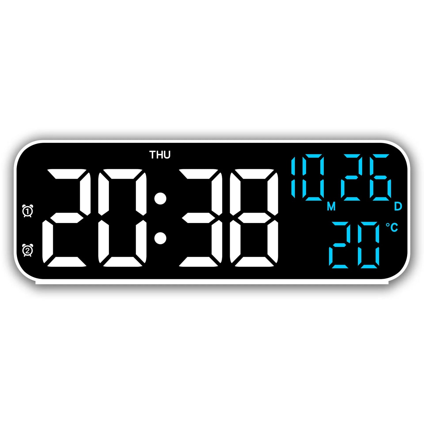 Electronic Clock Simple Sound Control Alarm Clock Multi-function LED Clock Multi-group Alarm Clock Temperature Display