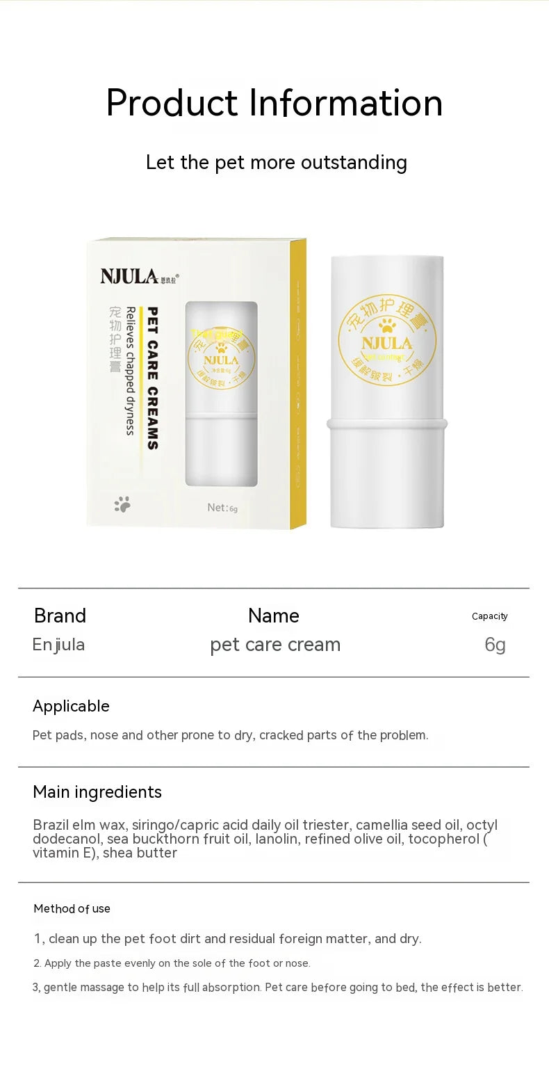 Pet Paw Care Balm Pet Paw Care Balm Moisturizing and Comforting Balm for Dogs and Cats Puppy Paw Care Balm, Moisturizing Nose