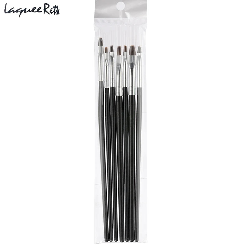 7Pcs/Set Nail Art Design Brush Acrylic Nail Art Brush Kit Set UV Gel Brush Nail Art Tool