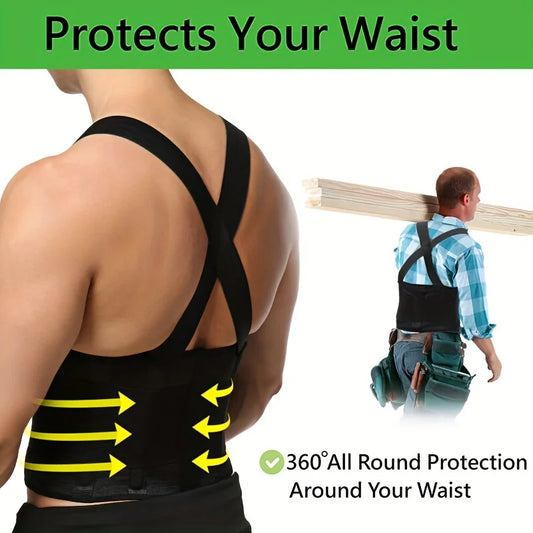Back Brace Men and Women - Lower Lumbar Support for Heavy Lifting Adjustable Back Belt for Workout, Back Pain Relief