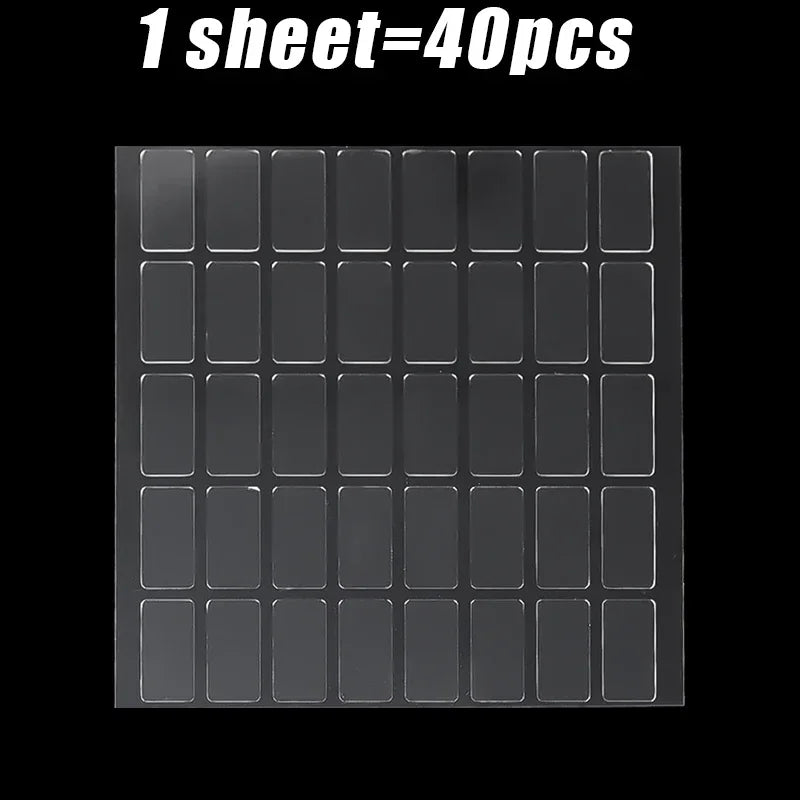 1000pcs Double Sided Gel Glue Pads DIY Removable Sticky Patch No Trace Wall Hanging Crafts Clear Round Square Self Adhesive Dots