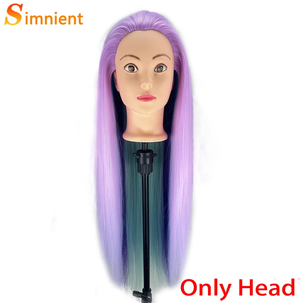 70Cm 100% High Temperature Fiber Blonde Hair Mannequin Head Training Head For Hairstyles Braid Hairdressing Manikin Doll Head