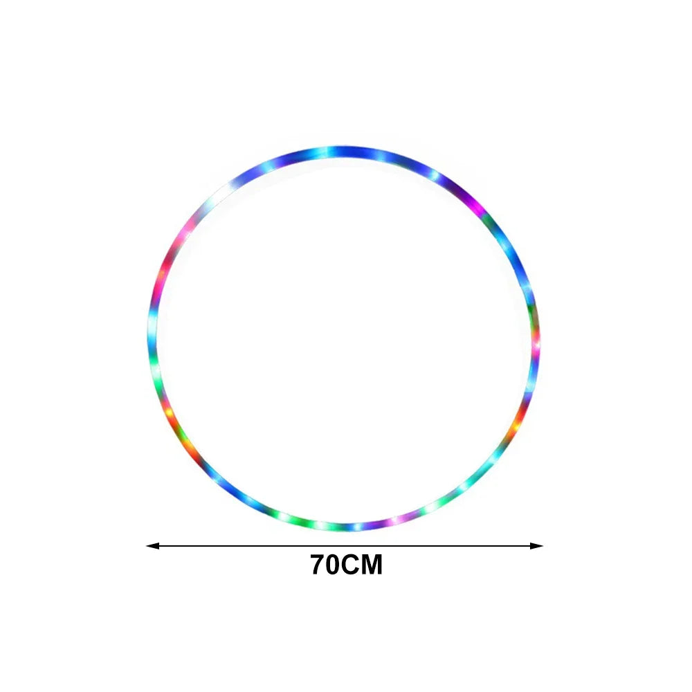 CrossFit Folding Exercise Circle Fitness Equipment LED Colour Fitness Circle Performing Arts Abdominal Weight Loss Light Fitness