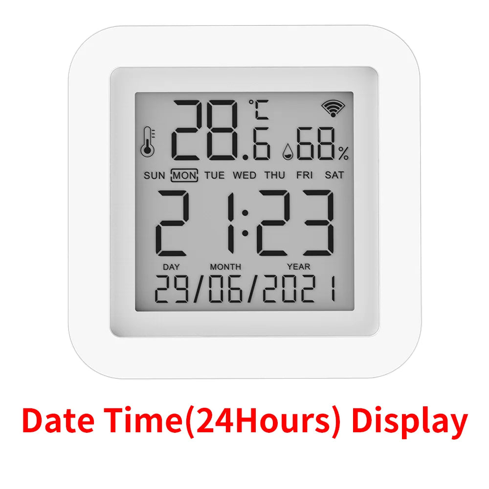 Tuya WiFi Temperature and Humidity Sensor Thermometer for Home Automation for Smart Home Work For Alexa Google Home