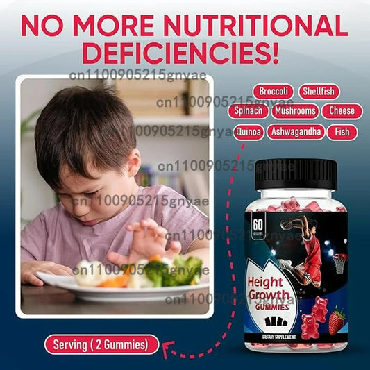 Vitamin Supplements Gummies - Suitable for Teenagers and Children To Grow Taller -natural Height Enhancer with Multiple Vitamins