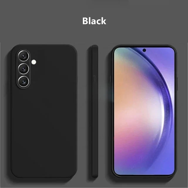 For Samsung Galaxy A55 5G Liquid Silicone Case Samsung Galaxy A55 Cover Funda Coque Soft TPU Phone Bumper Samsung Galaxy A55