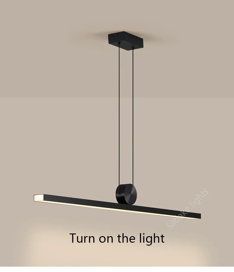 restaurant lamps kitchen dining room chandelier designer modern dining lamp Nordic black lights dining table bar lamp long light