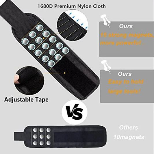 Magnetic Wristband for Holding Screws,Nails,Drilling Bits,Wrist Tool Holder Belts with Strong Magnets,Cool Gadgets for Men, wome
