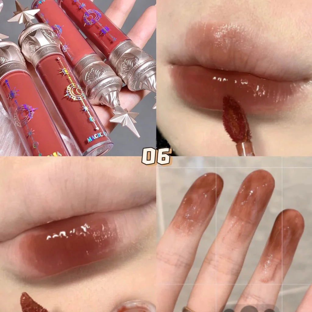 2024 New Moisturizing Lip stain Mirror Lip Gloss Set Glass Glow Matte Lip tint Lipstick Star Cosmetics