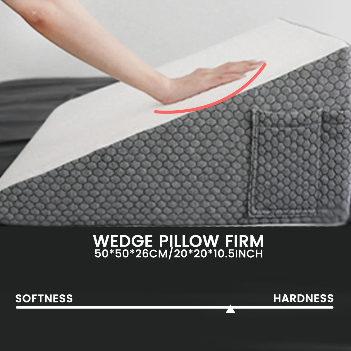Wedge Pillow for Sleeping Bed,Air Layer Memory Foam for Back, Leg, and Knee Pain Relief Triangle Pillow with Removable Cover