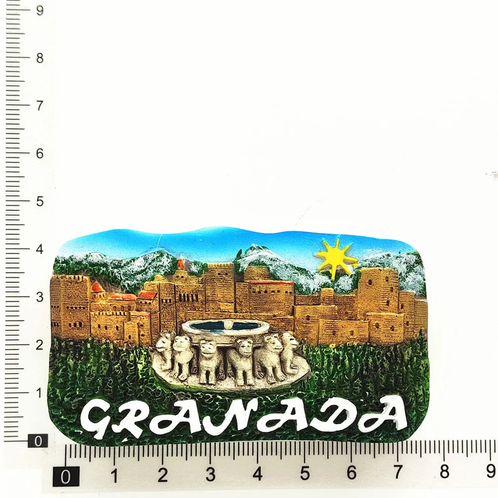 Europe Spain Barcelona Madrid Valencia Alicante Benidorm 3D Fridge Magnets Decoration Handicraft Magnetic Refrigerator
