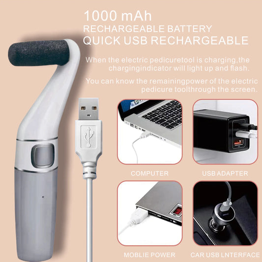 Electric heel crack dead skin scrub electric grinding foot care tool professional dead hard skin scab remover tool