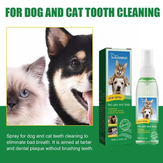 30ml/Bottle Dog Oral Spray Dog And Cat Tooth Cleaning Spray Tooth Spray Dog Oral Spray Pet Breath Freshener Oral Spray
