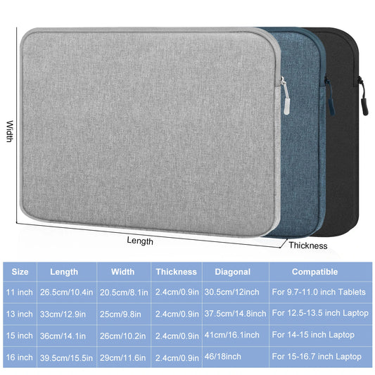HAWEEL Laptop Sleeve Case 11 13 15 16 inch For HP DELL Notebook bag Carrying Bag Macbook Air Pro 13.3 Protective Case
