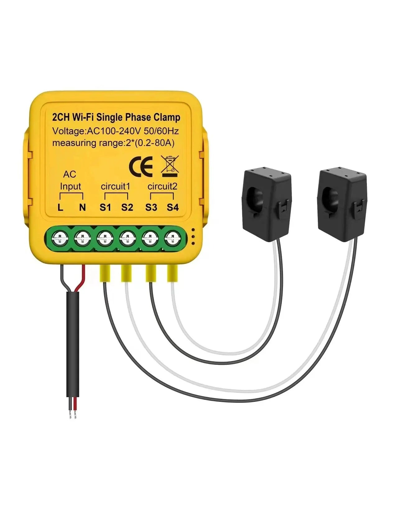 Smart Life WIFI Energy Meter Current Sensor Statistician for Electrical Lighting Solar KWH Monitor 100-240V