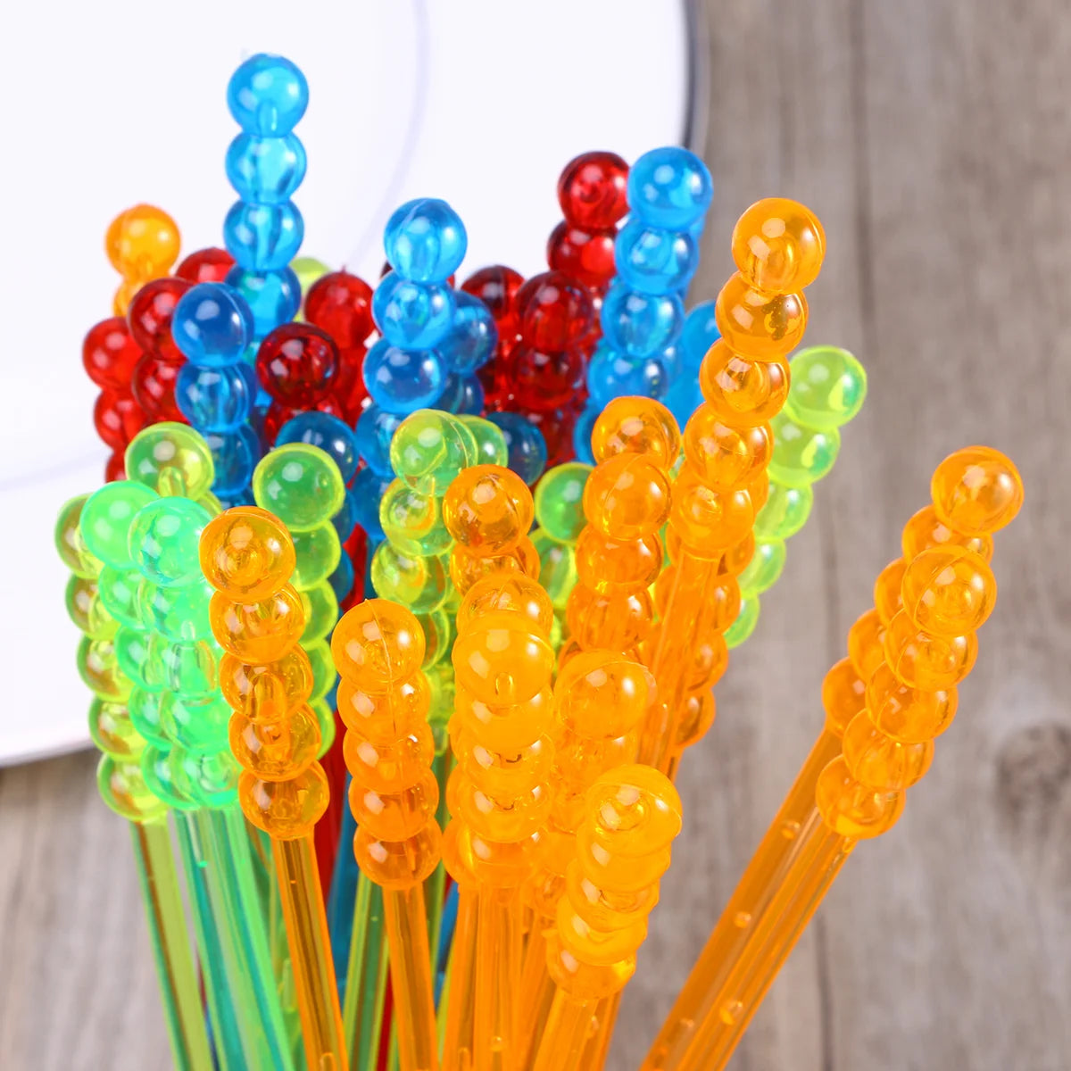50 Pcs Acrylic Stirrers Swizzle Sticks Cocktail Drink Stirrers Bar Tools Beverage Mixers Kitchen Dining Bar Accessories