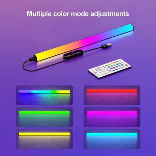 Smart RGB LED Under Monitor Light Bar Bluetooth APP Remote Control Computer Lamps Music Sync Timer Screen Hanging Desk Light