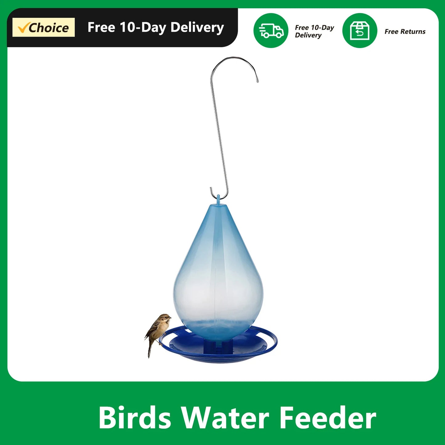 Water Feeder for Bird Bird Waterer Droplet Bird Waterer Hanging Wild Birds Water Feeder for Outdoor Garden Bird Breeding Tools