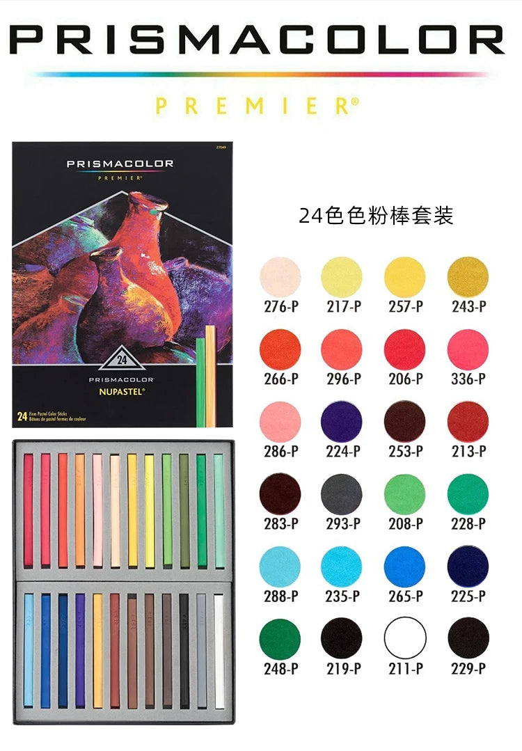Prismacolor Artist Chalk Stick Professional Pastel Stick Square Chalk Stick 24/96 Colors Coloring Drawing Beginner Art Supplies