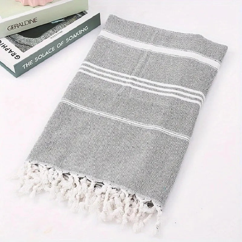 100X180cm Turkish Beach Towel Oversized Sand Free Tassel Quick Dry Swim Extra Large Light Travel for Adults Gifts Accessories 