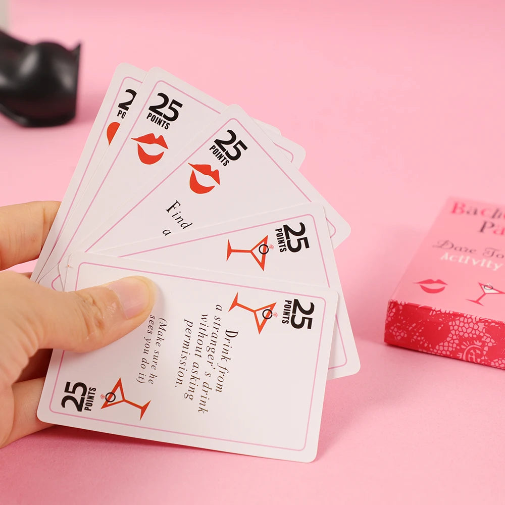 52 Sheets Bachelorette Party Truth or Dare Activity Card Bride Groom Party Girl Hen Party Out Night Games Card Party Decorations