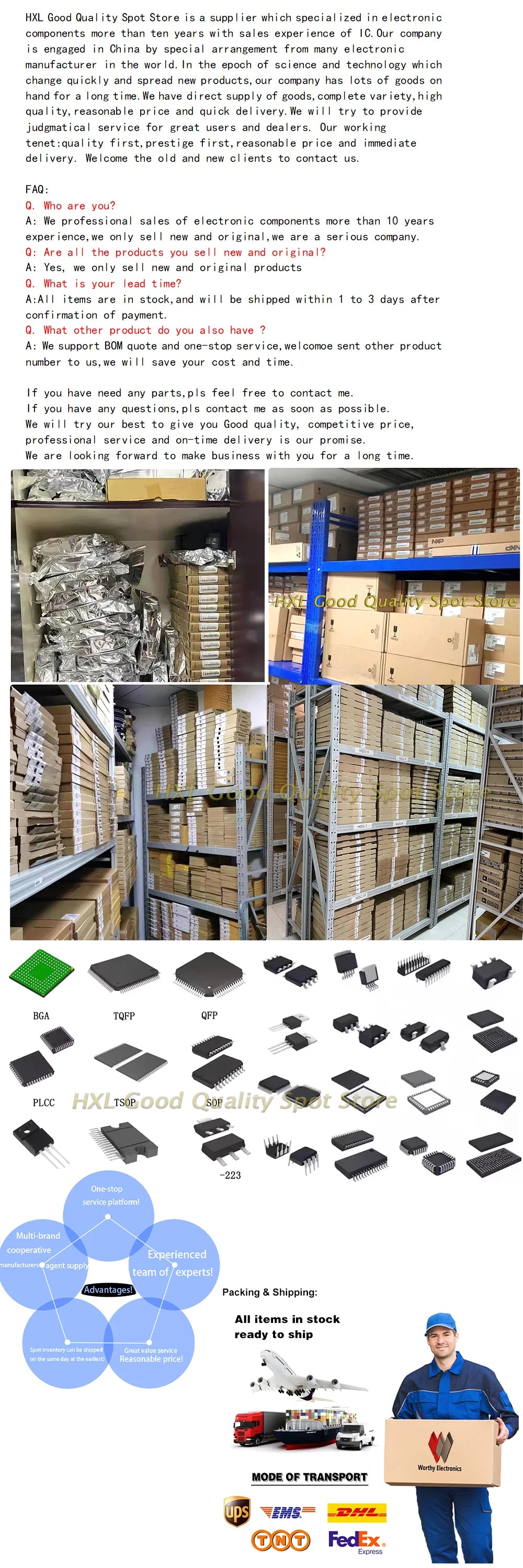 We can help you find any electronic chips you need. Please contact our customer service and send us your BOM list.