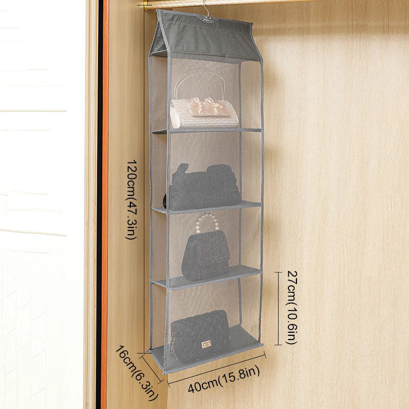 handbag storage hanging bag Organizer Wardrobe Closet Storage Transparent Three-dimensional Home Organization hanging bag