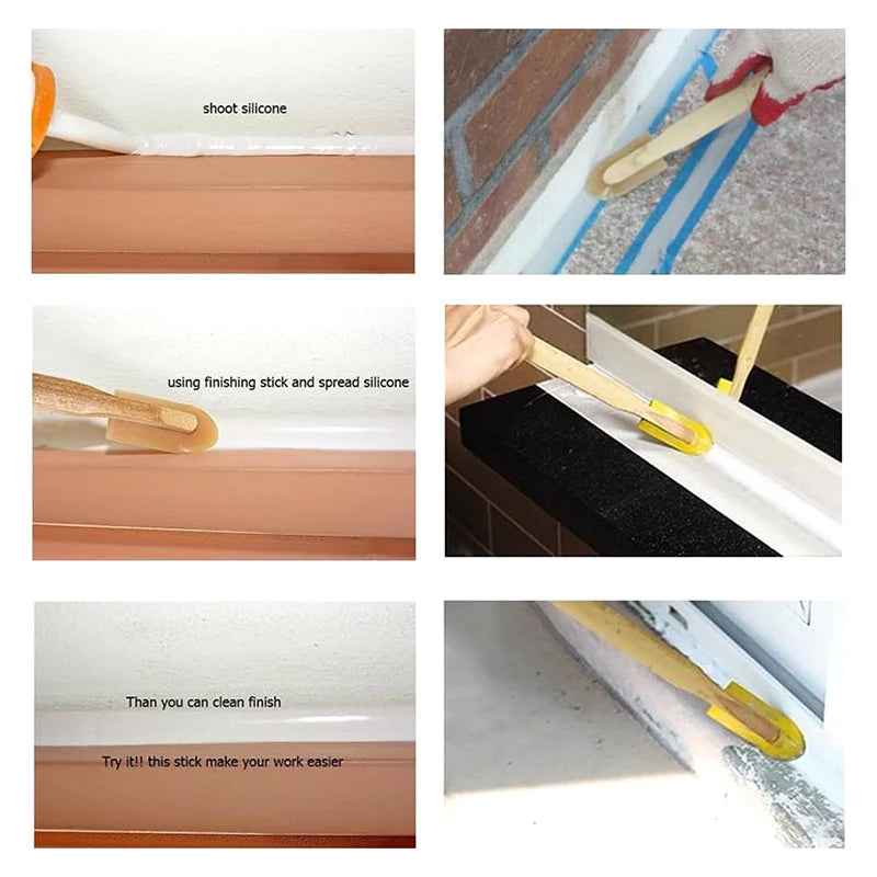 Rubber Caulking Tool Kit Caulk Finishing Tool Multifunctional Grout Sealant Caulking Smoothing Tool For Kitchen Bathroom Window