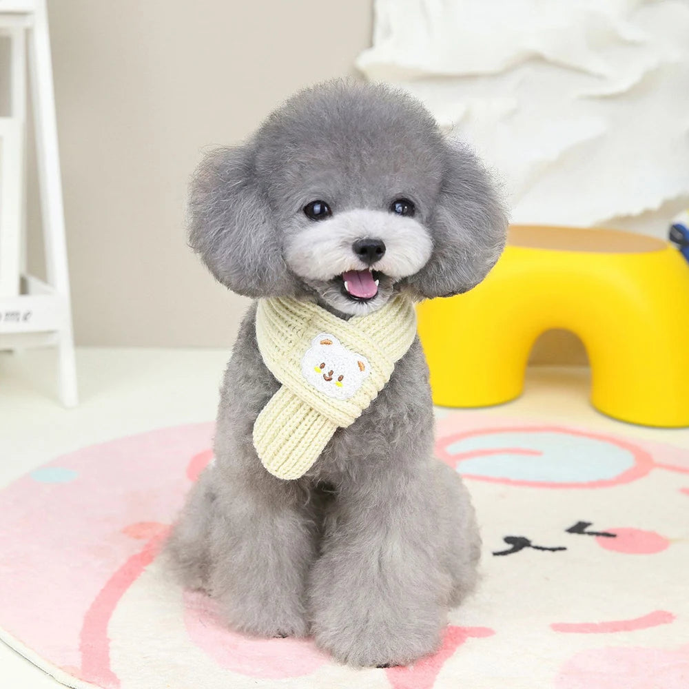 Puppy Accessories Pet Supplies Wool Puppy Scarves Pet Cat Scarves Keep Warm In Autumn Winter Pet Supplies Pet Scarves Product