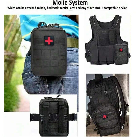 The ultimate First aid kit - emergency gear, outdoor camping essentials, car emergency kit can be used for any occasion