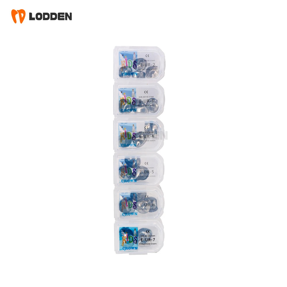 5/48pcs Dental Kids Teeth Crowns Orthodontic Stainless steel Temporary Tooth Crown Individual Model Dentistry Preformed Tool